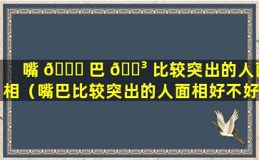 嘴 🐟 巴 🐳 比较突出的人面相（嘴巴比较突出的人面相好不好）